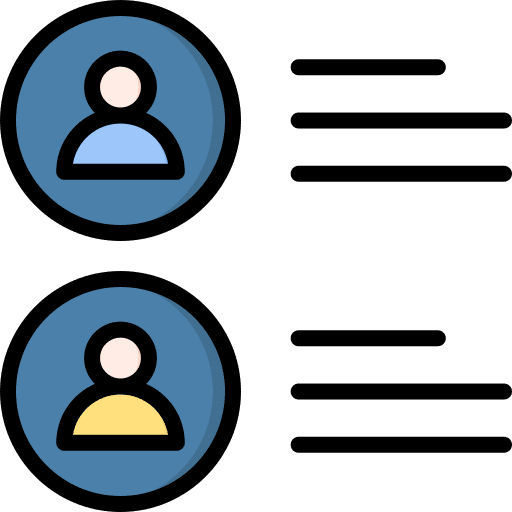 Contact list user configuration people icon