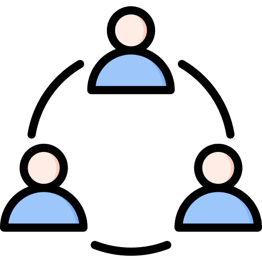 Group share people networking icon