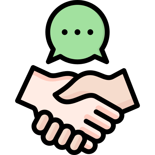 Handshake hands and gestures agreement discussion icon