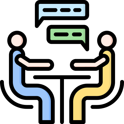 Discussion consulting chat counselling icon
