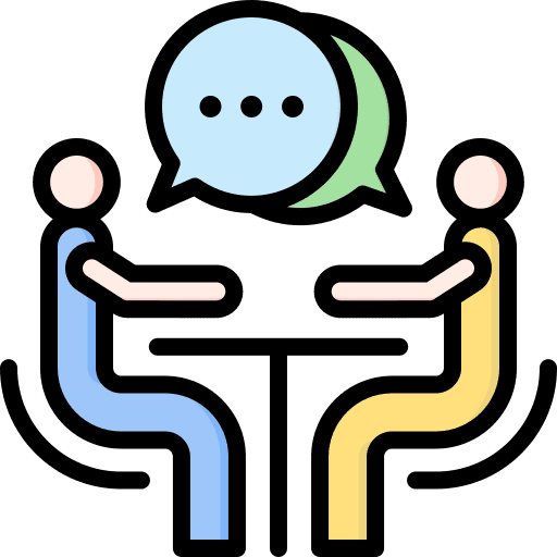 Discussion interview communications conversation icon