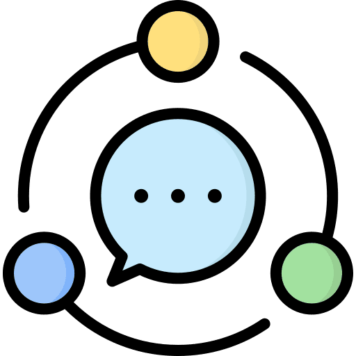 Social media conversation social network social media icon