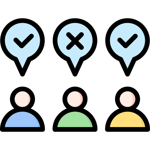 Vote communications check review icon Vote communications check review icon