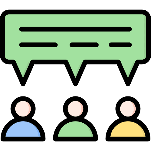 Discussion brainstorm chat consultation icon Discussion brainstorm chat consultation icon