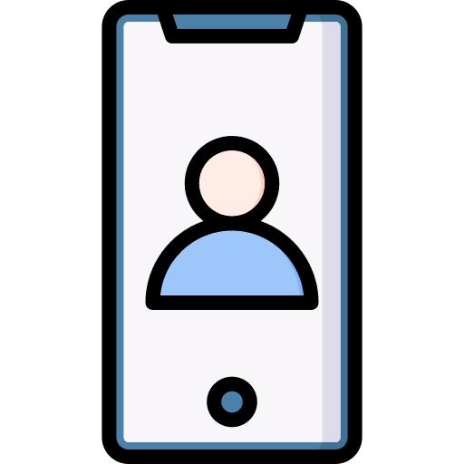 Smartphone profile people video call icon Smartphone profile people video call icon