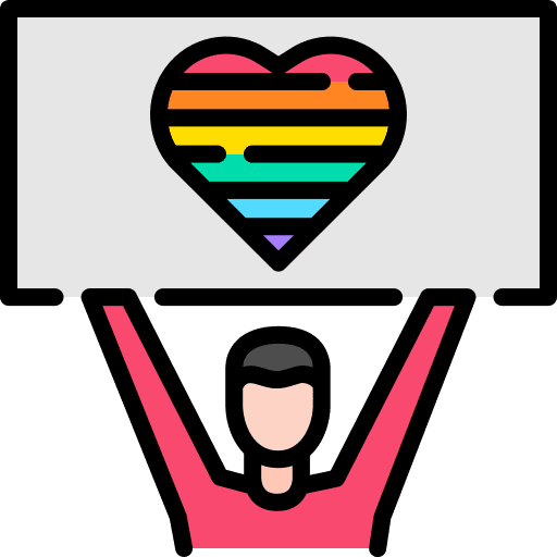 Banner rainbow homosexual world pride day icon Banner rainbow homosexual world pride day icon