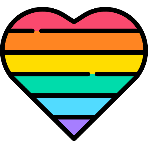 Heart heart lgbtq shapes and symbols icon