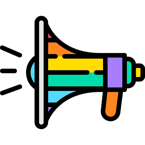 Megaphone protest lgbtq bullhorn icon Megaphone protest lgbtq bullhorn icon