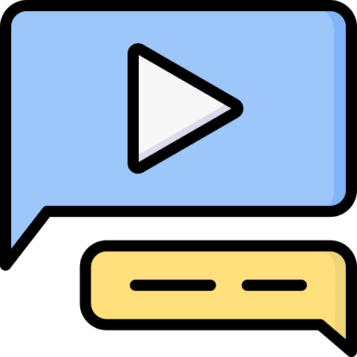 Video video chat message icon Video video chat message icon