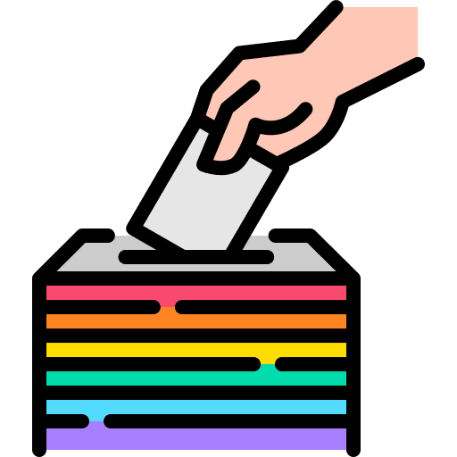 Vote vote lgbtq miscellaneous icon