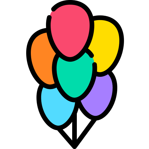 Balloons birthday and party lgbtq new year icon Balloons birthday and party lgbtq new year icon