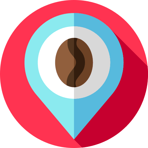 Coffee shop place location point icon