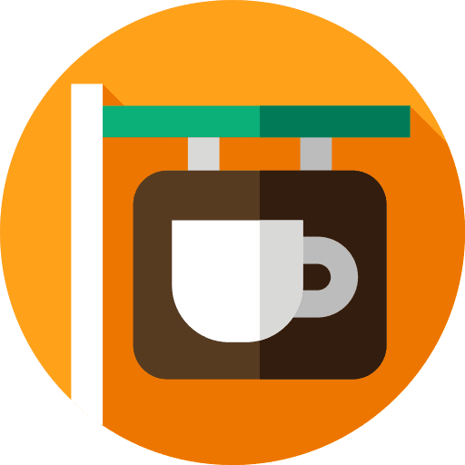 Coffee shop sign cafe coffee icon