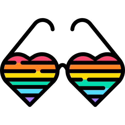 Eyeglasses ophthalmology optical rainbow icon Eyeglasses ophthalmology optical rainbow icon