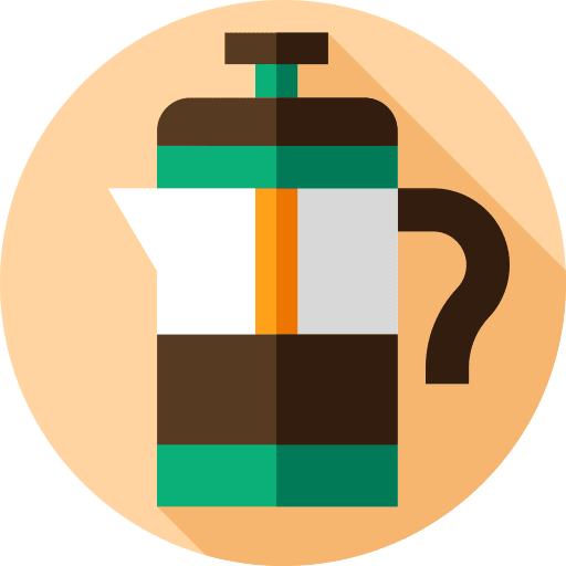 French press plunger coffee shop cafe icon French press plunger coffee shop cafe icon