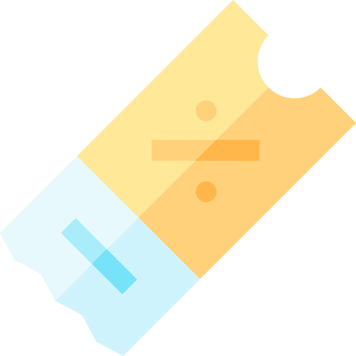 Ticket percentage offer ticket icon
