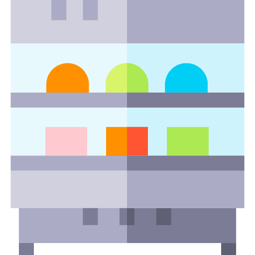 Fridge commerce and shopping grocery store products icon Fridge commerce and shopping grocery store products icon