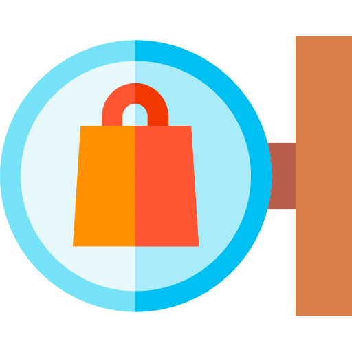 Grocery signboard food supermarket icon Grocery signboard food supermarket icon