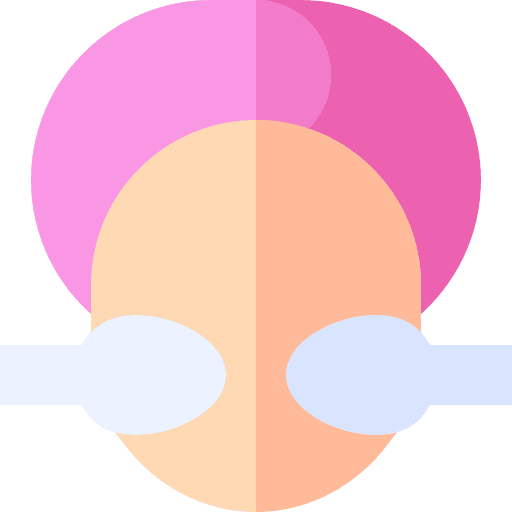 Facial treatment spoon wellness user icon Facial treatment spoon wellness user icon
