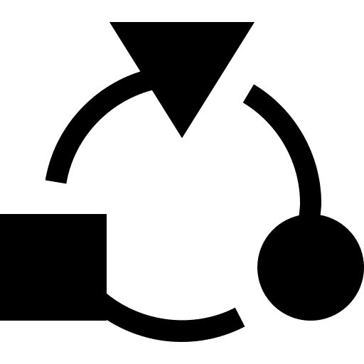 Adaptation square adaptive triangle icon