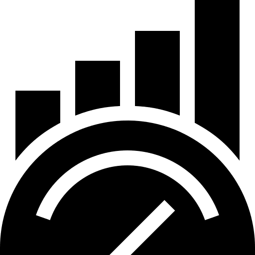 Benchmark growth bar chart business and finance icon