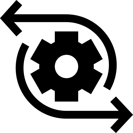 Recovery business and finance process gear icon