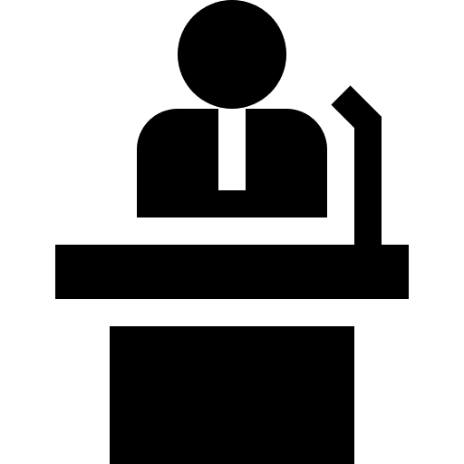 Declare microphone business and finance user icon Declare microphone business and finance user icon