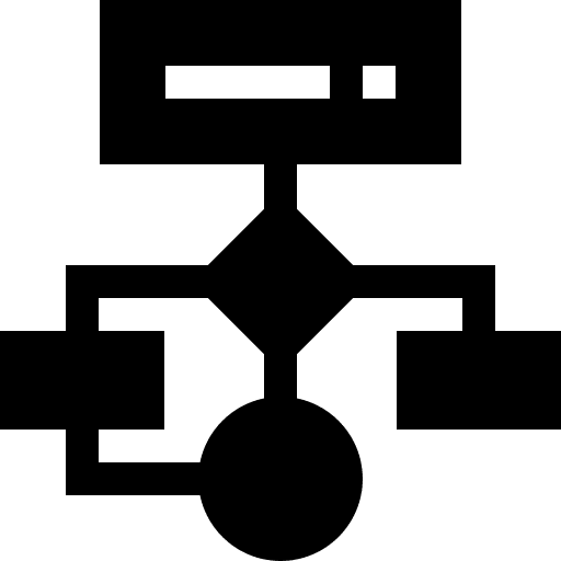 Workflow process organization structure icon Workflow process organization structure icon
