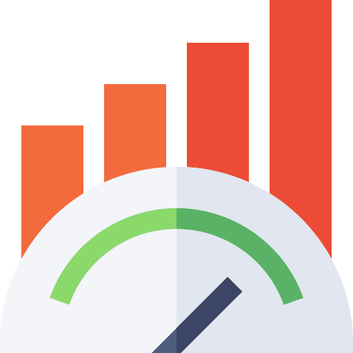 Benchmark bar graph business and finance graphic icon