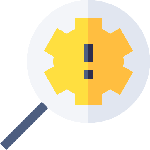 Identify business and finance search risk management icon Identify business and finance search risk management icon