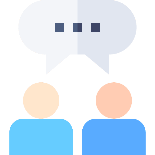 Internal user speech bubble communications icon