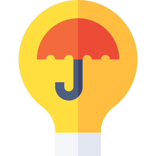 Mitigation light bulb risk mitigation icon Mitigation light bulb risk mitigation icon