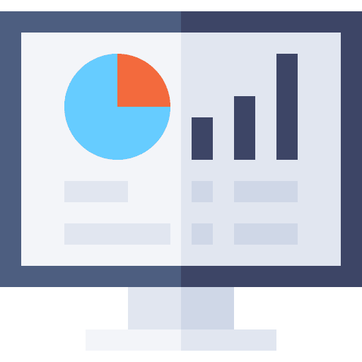 Monitoring monitoring pie chart business and finance icon