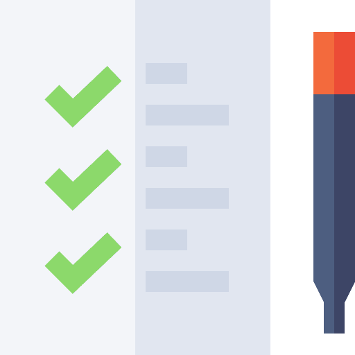 Preparation admission to do list files and folders icon