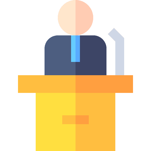 Declare microphone conference lectern icon Declare microphone conference lectern icon
