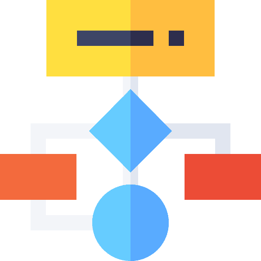 Workflow diagram strategy flowchart icon Workflow diagram strategy flowchart icon