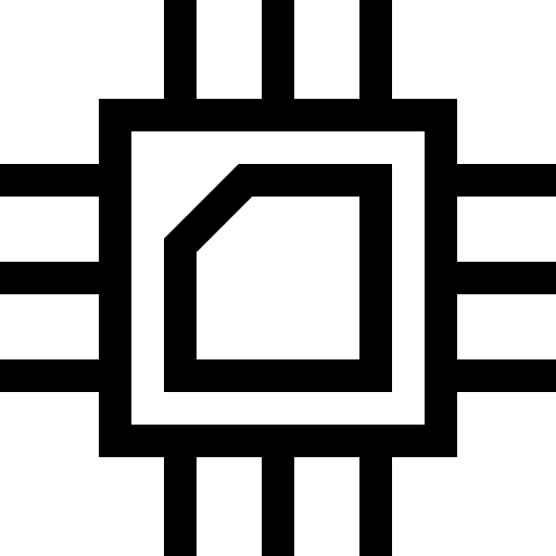 Chip circuit electronics bit icon Chip circuit electronics bit icon