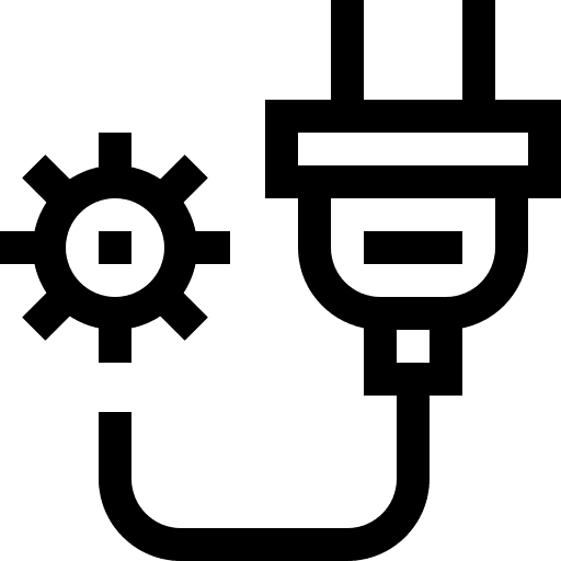 Plug cogwheel gear plug icon