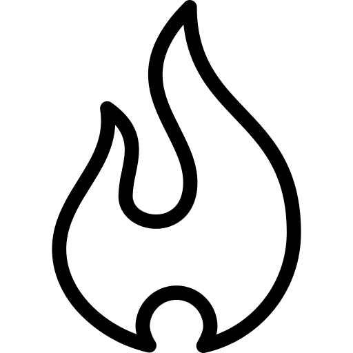 Fire nature security element icon