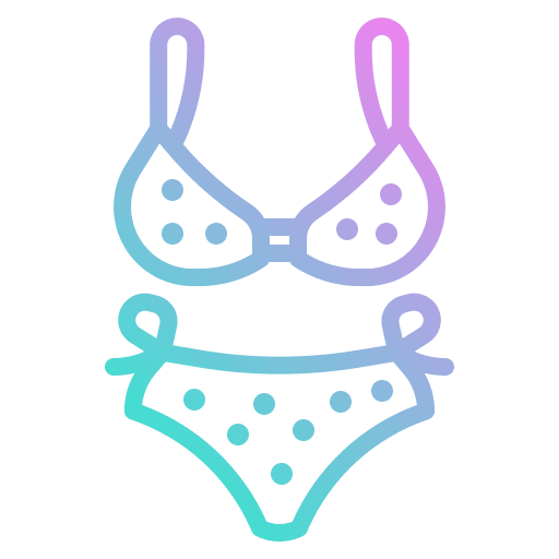 Bikini clothing femenine summer icon Bikini clothing femenine summer icon