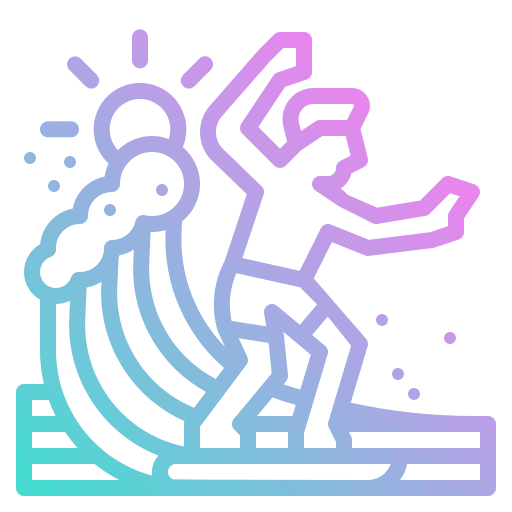 Surfer water sports surf board summertime icon Surfer water sports surf board summertime icon