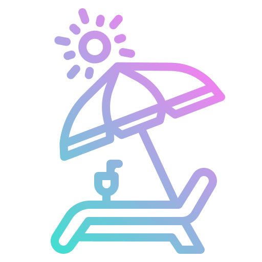 Beach chair deck summer relax icon Beach chair deck summer relax icon
