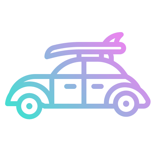 Car transportation vehicle surfboard icon Car transportation vehicle surfboard icon