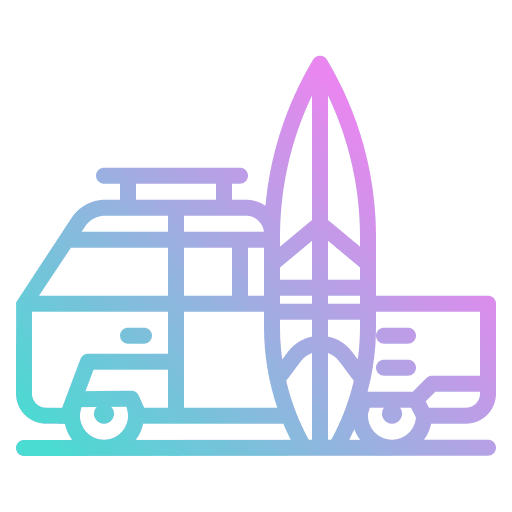 Truck surfboard transportation vehicle icon Truck surfboard transportation vehicle icon
