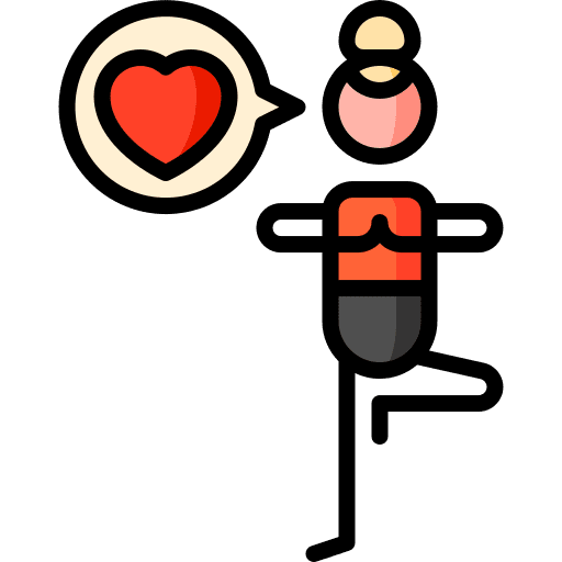 Love woman yoga love icon