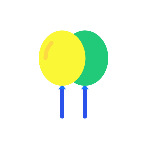 Balloon decoration birthday entertainment icon