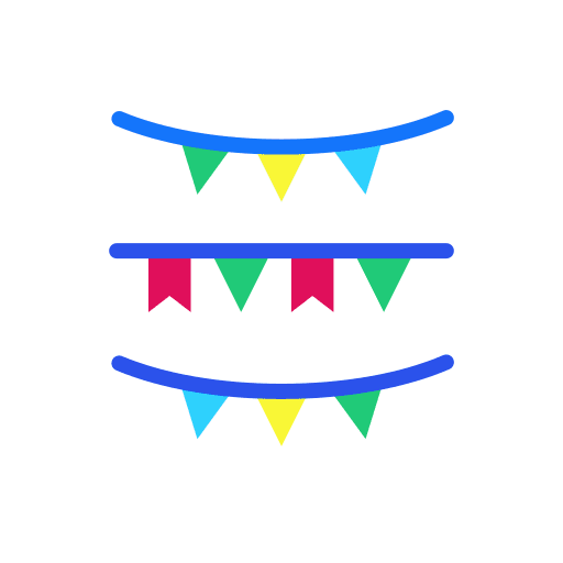 Garlands decoration garlands birthday icon Garlands decoration garlands birthday icon