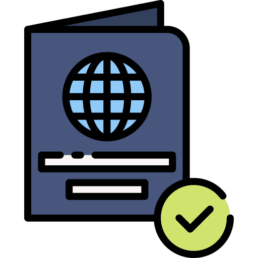 Passport control airport security passport control icon