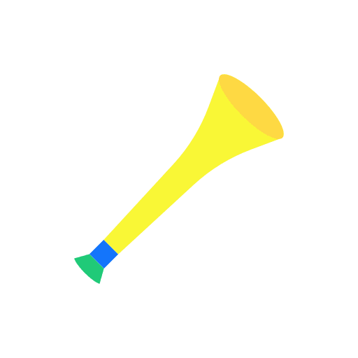 Vuvuzela musical instrument vuvuzela birthday and party icon Vuvuzela musical instrument vuvuzela birthday and party icon