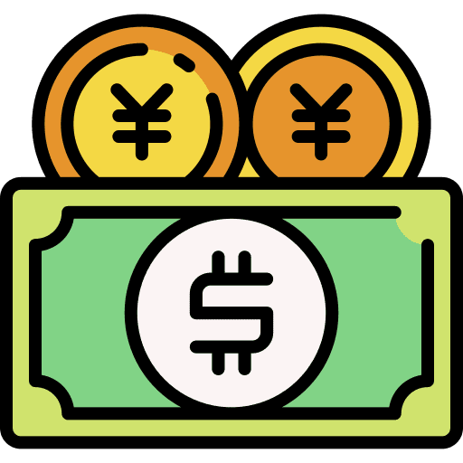 Currency dollar stack coins icon Currency dollar stack coins icon